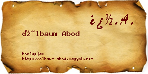 Ölbaum Abod névjegykártya